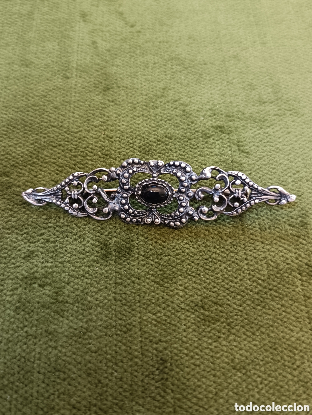Joyeria: BROCHE REALIZADO EN PLATA Y ONIX. - Foto 1