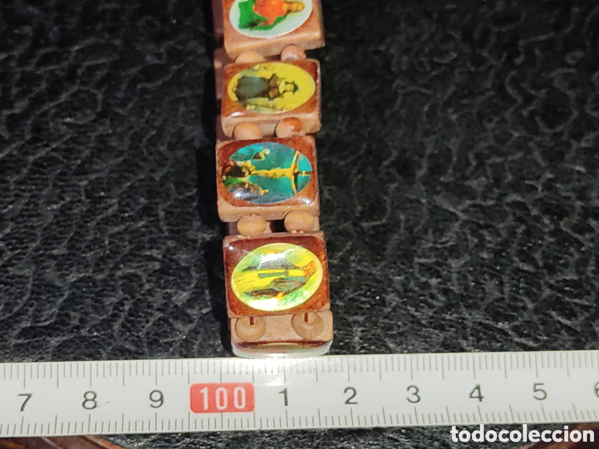 Joyeria: Pulsera religiosa de v&iacute;rgenes y santos de madera - Foto 6