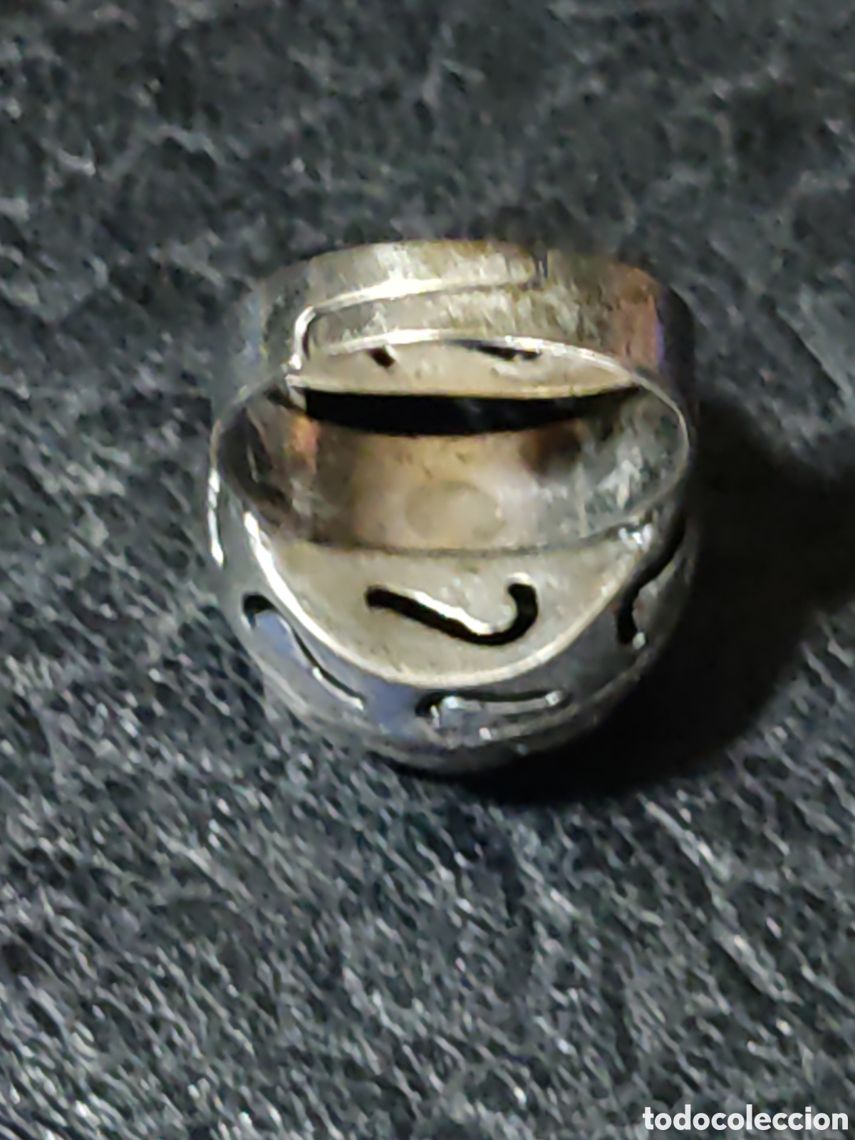 Joyeria: Anillo rosa plateada con cascabel.Vintage. - Foto 4