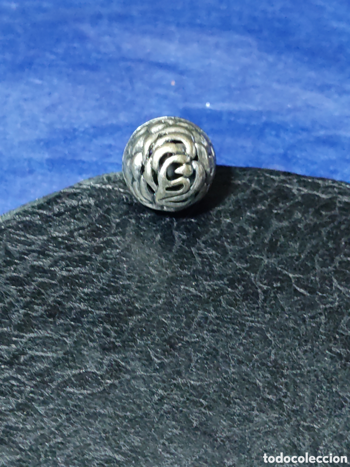 Joyeria: Anillo rosa plateada con cascabel.Vintage. - Foto 5