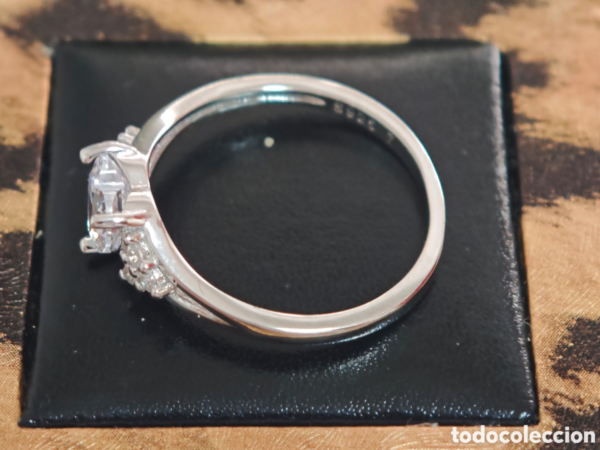 Joyeria: Precioso anillo de plata de ley en forma de coraz&oacute;n con circonitas - Foto 7