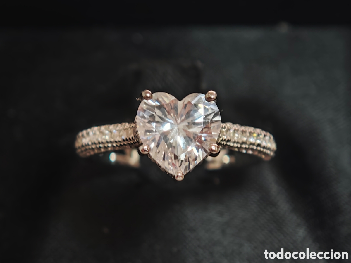 Joyeria: Precioso anillo en Plata de ley en forma de coraz&oacute;n con circonitas - Foto 5