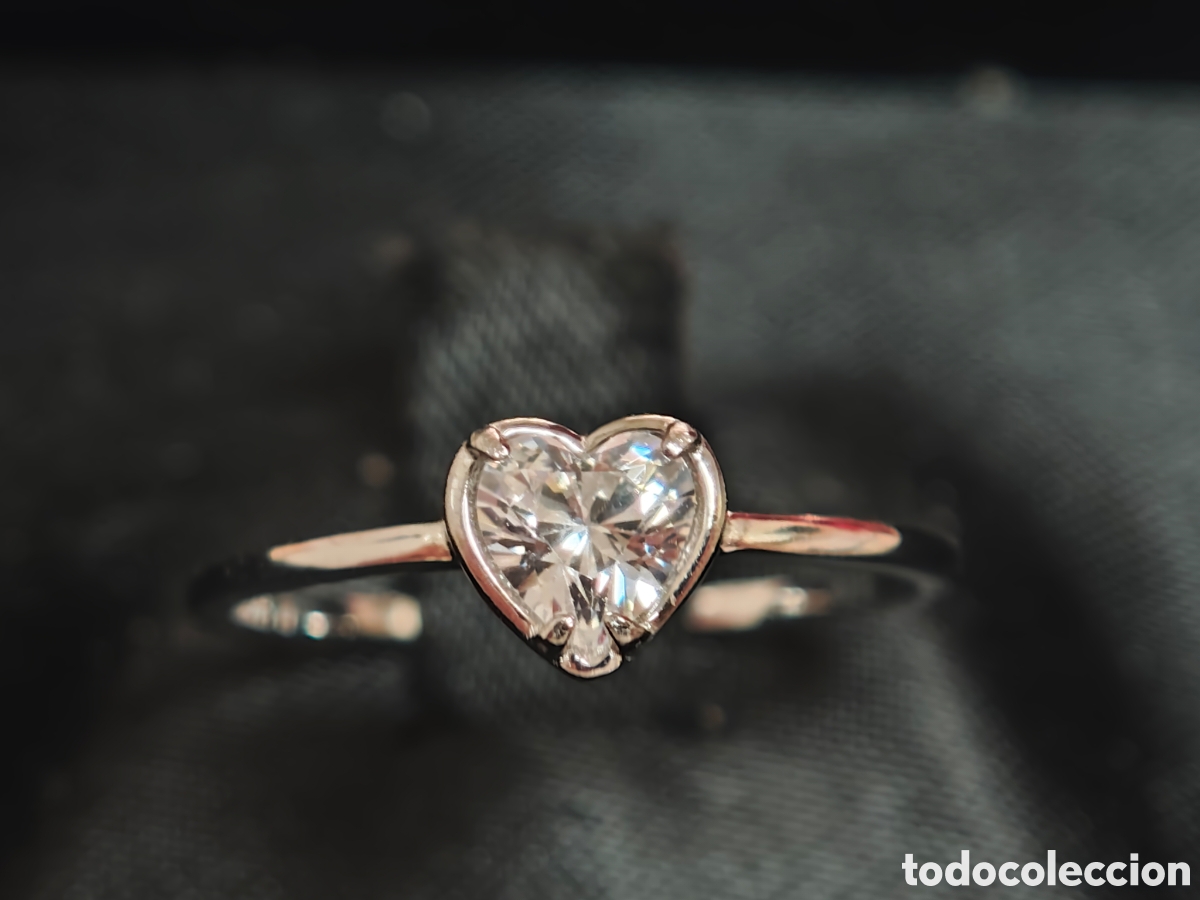 Joyeria: Anillo fino en plata de ley en forma de coraz&oacute;n - Foto 2