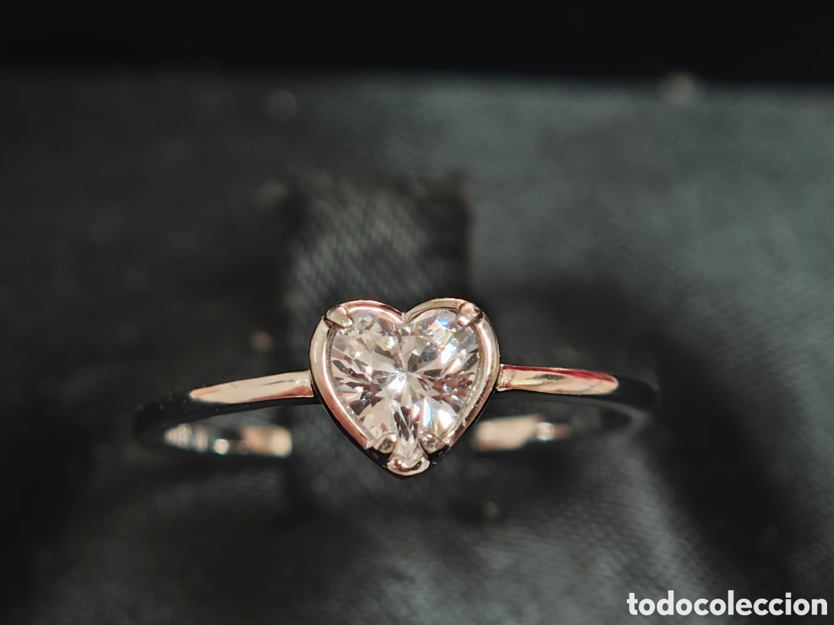 Joyeria: Anillo fino en plata de ley en forma de coraz&oacute;n - Foto 3