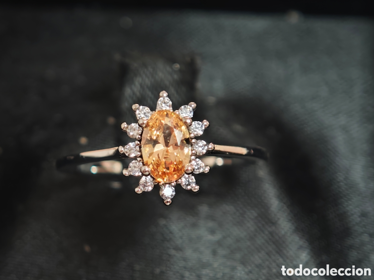 Joyeria: Anillo en plata de ley con citrino y circonitas - Foto 3