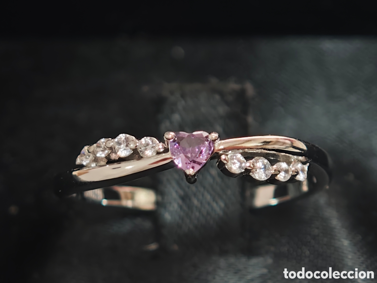 Joyeria: Anillo en plata de ley con amatista y circonitas - Foto 4