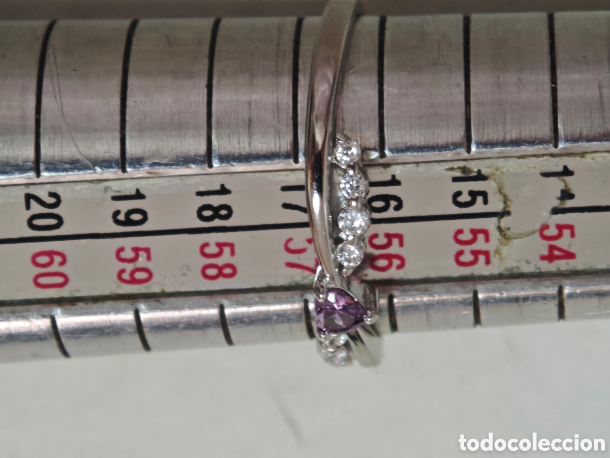 Joyeria: Anillo en plata de ley con amatista y circonitas - Foto 7
