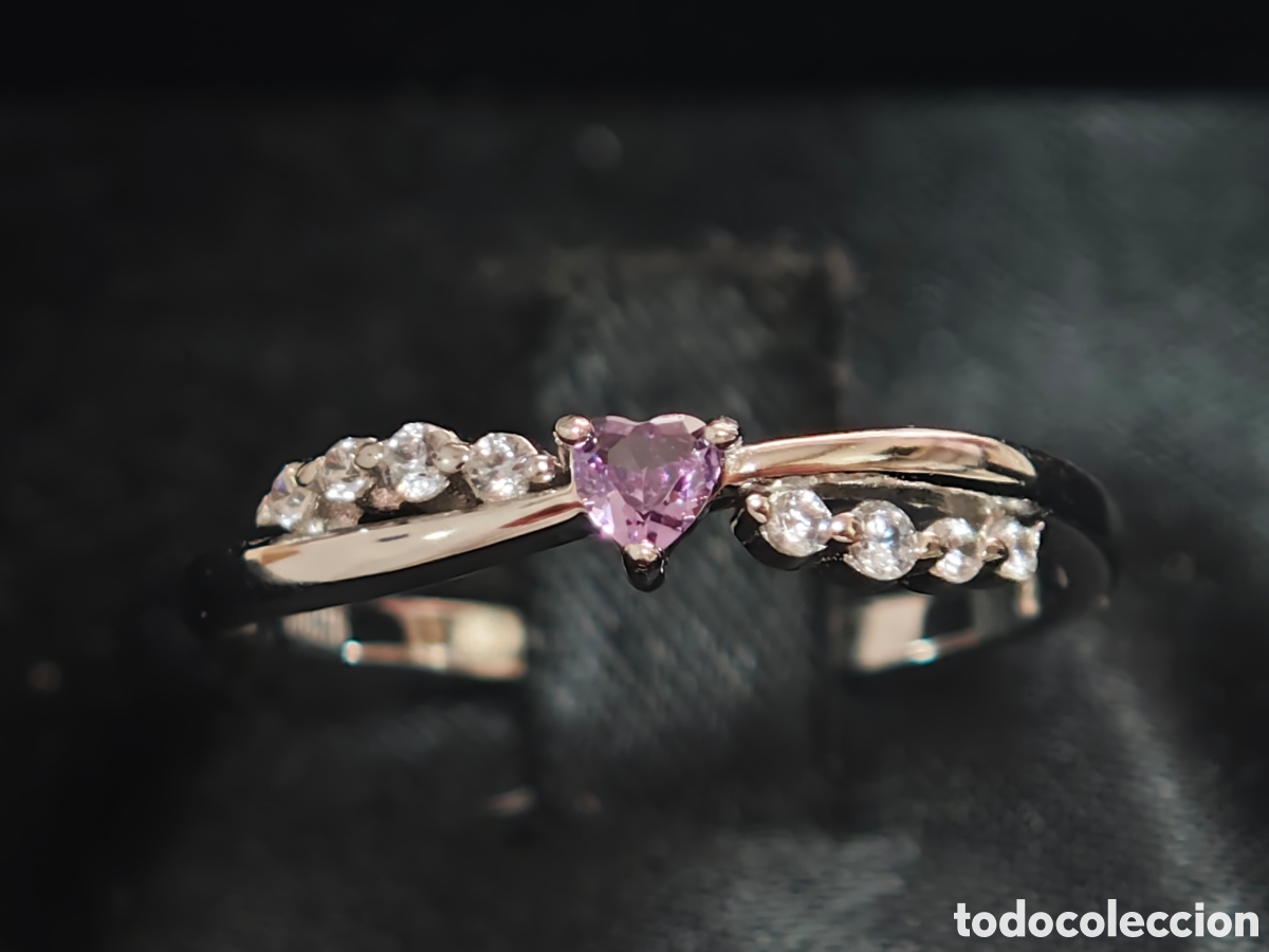 Joyeria: Anillo en plata de ley con amatista y circonitas - Foto 1