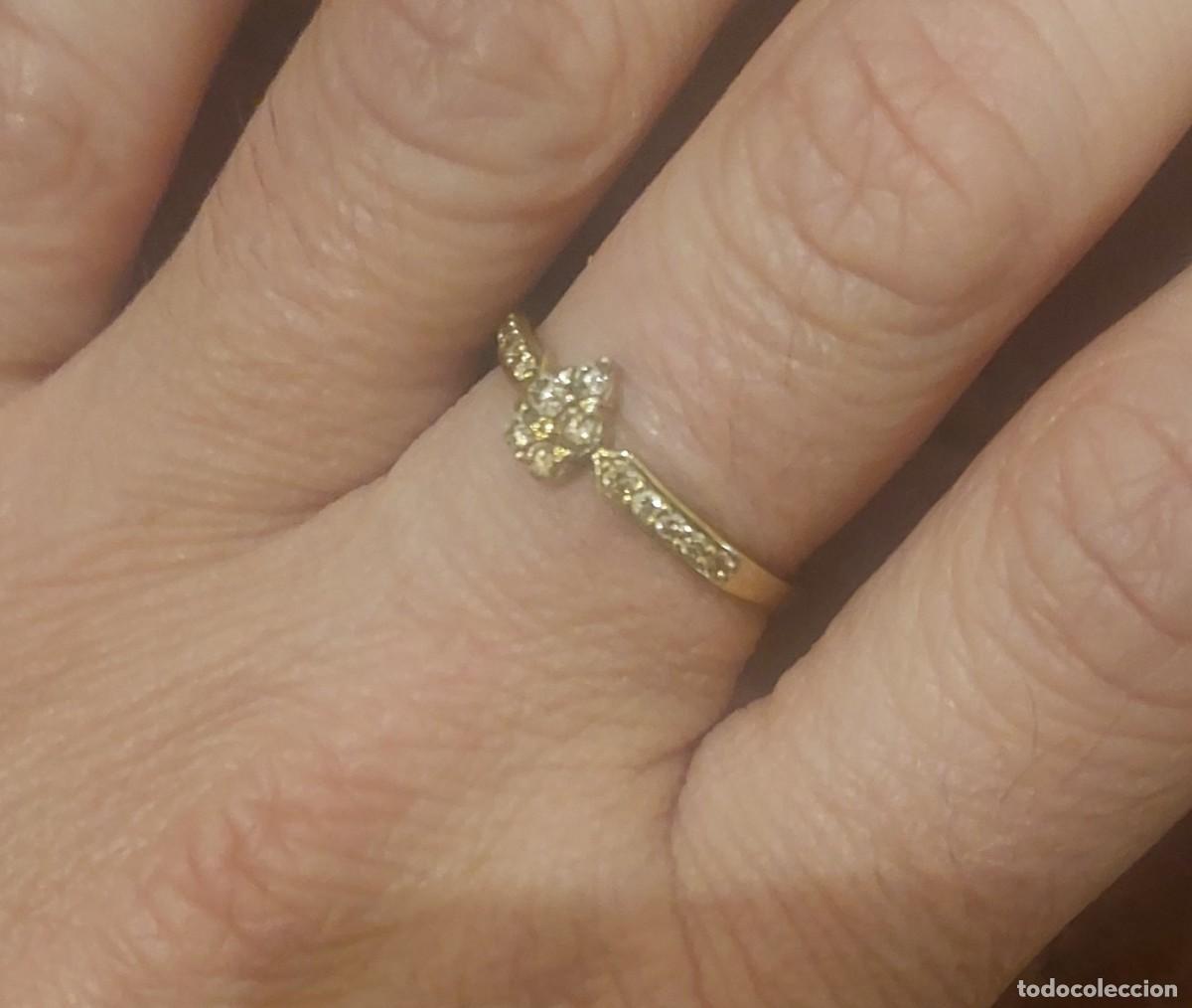 Joyeria: anillo en oro con brillantes color champan - Foto 3