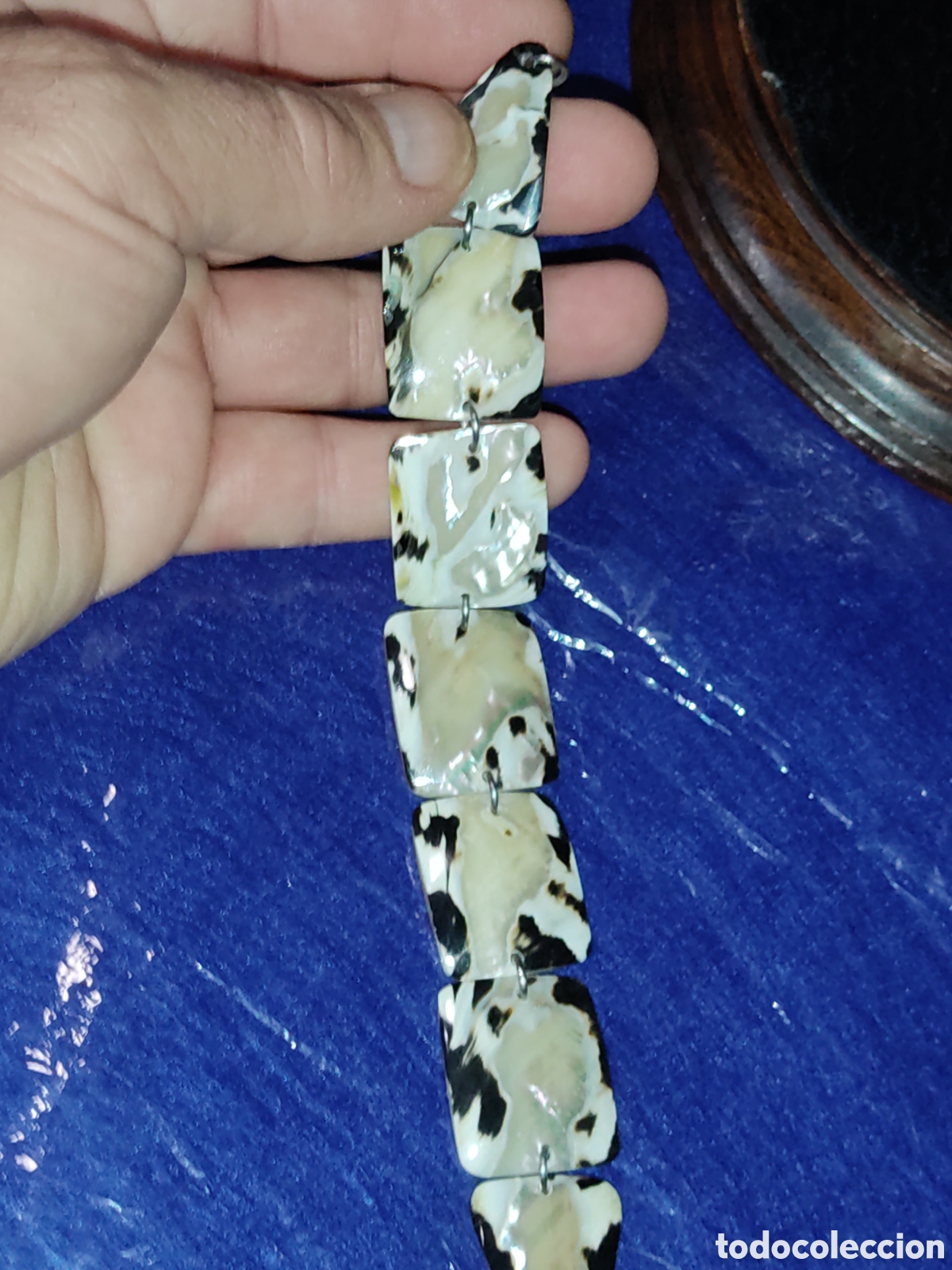 Joyeria: Pulsera de piezas de n&aacute;car.Vintage. - Foto 6