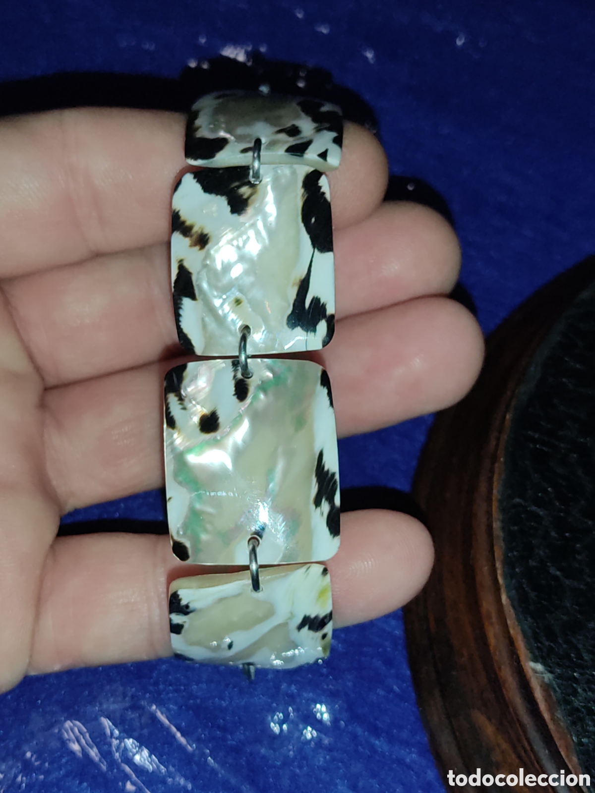 Joyeria: Pulsera de piezas de n&aacute;car.Vintage. - Foto 1
