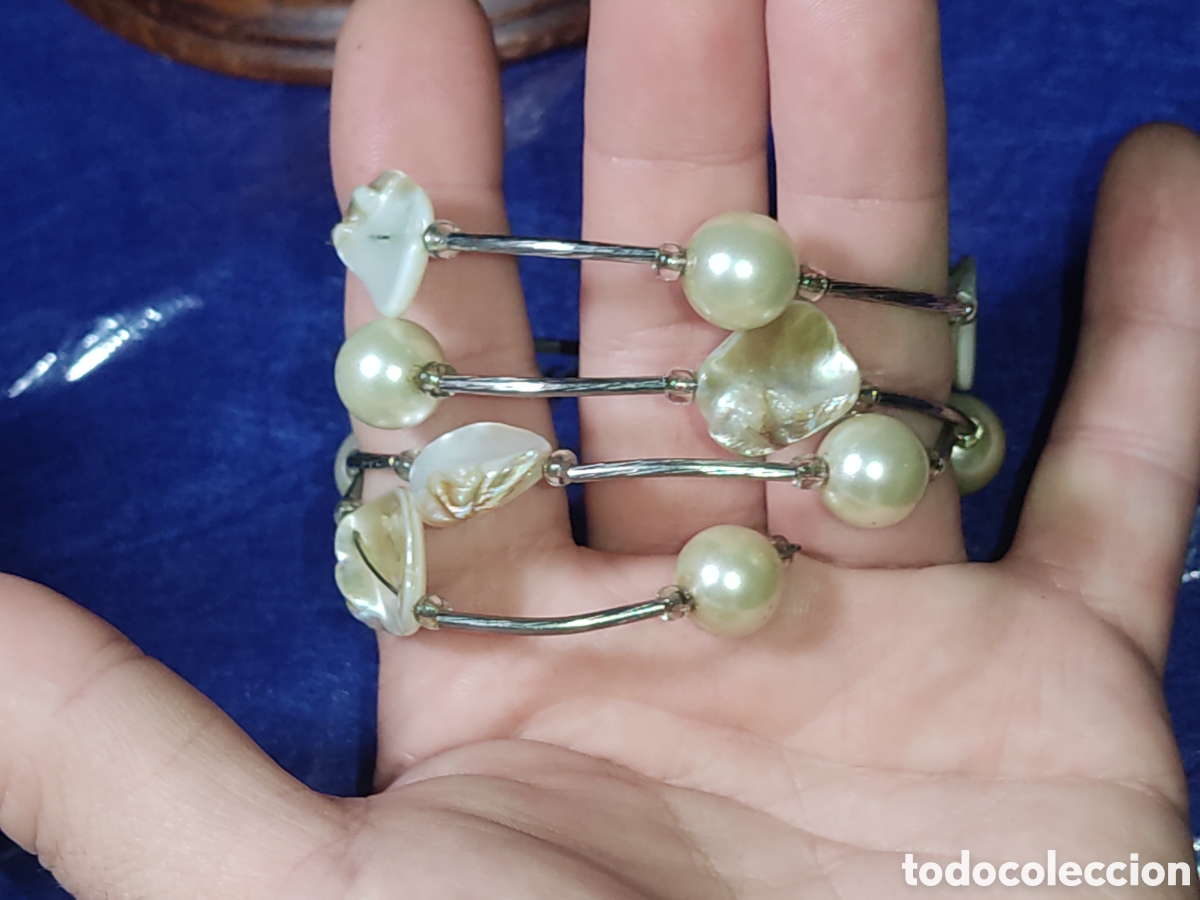 Joyeria: Pulsera de perlas y n&aacute;car.Vintage. - Foto 1