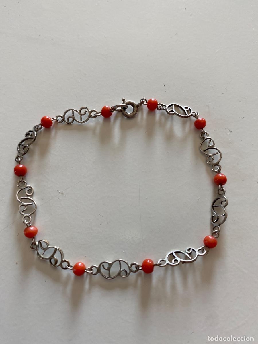 Joyeria: Pulsera de plata y coral - Foto 1