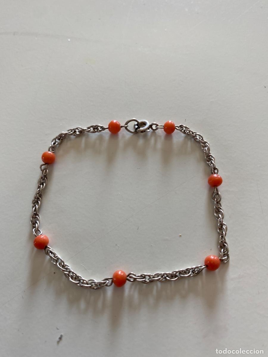 Joyeria: Pulsera de plata y coral - Foto 1