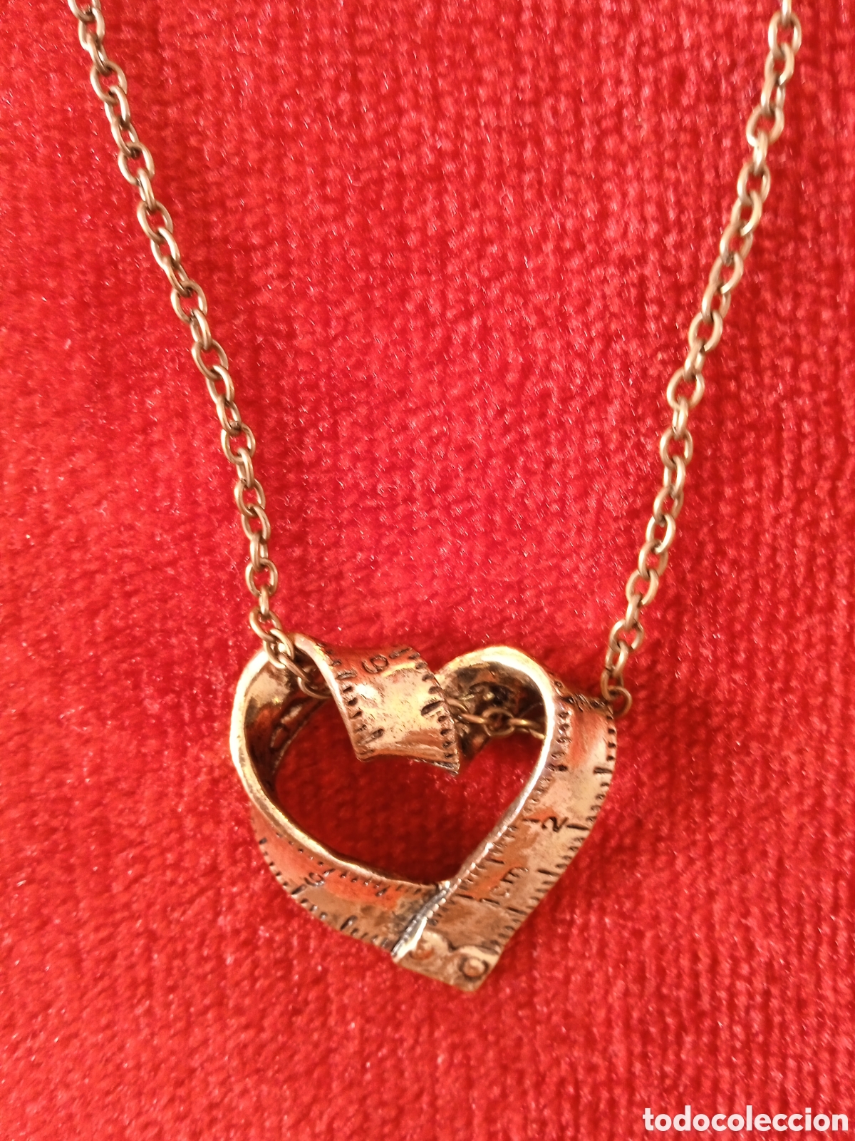 Joyeria: Collar metro con forma de coraz&oacute;n.Color cobre - Foto 2