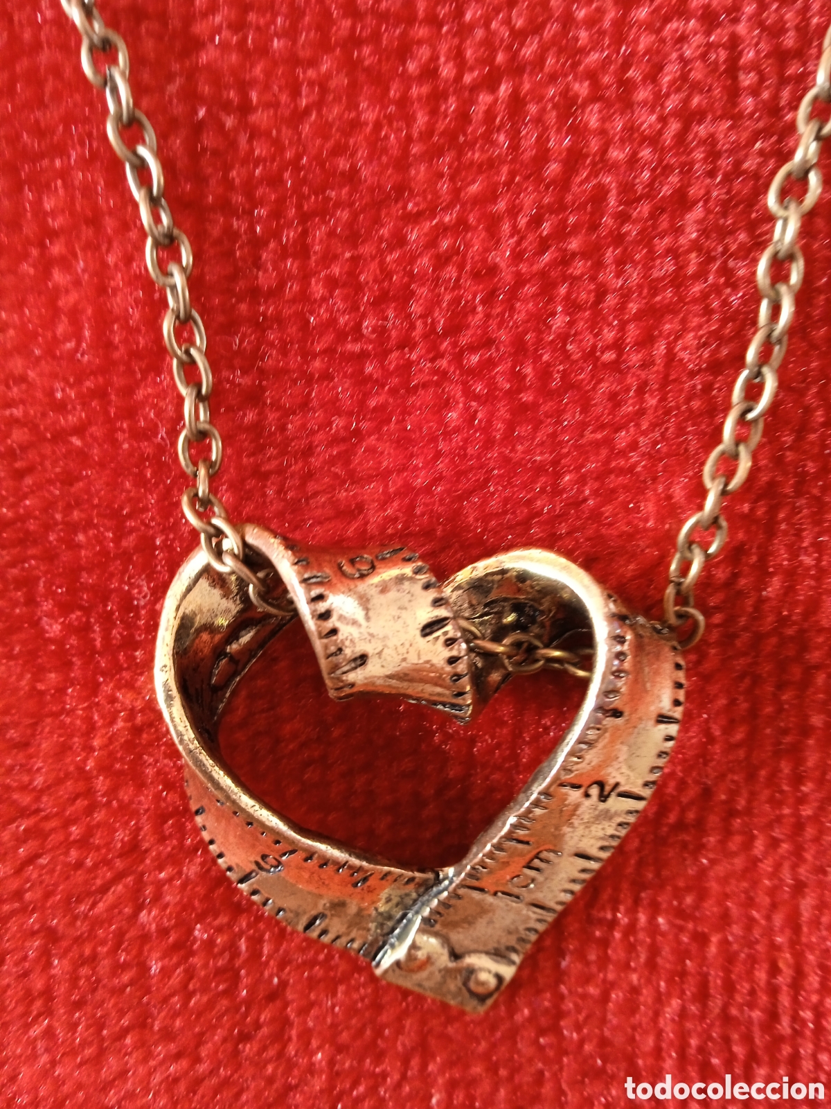 Joyeria: Collar metro con forma de coraz&oacute;n.Color cobre - Foto 3