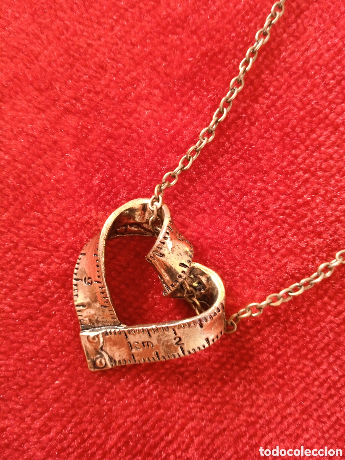 Joyeria: Collar metro con forma de coraz&oacute;n.Color cobre - Foto 5