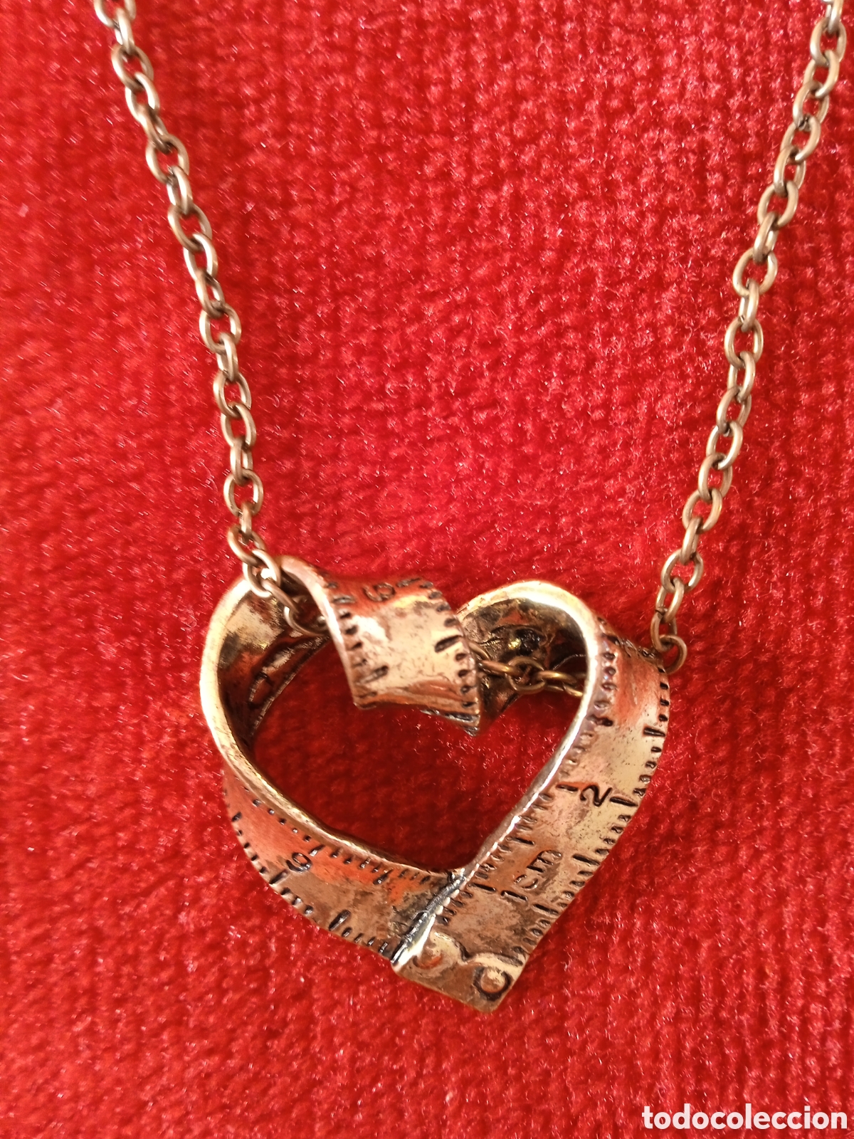 Joyeria: Collar metro con forma de coraz&oacute;n.Color cobre - Foto 1