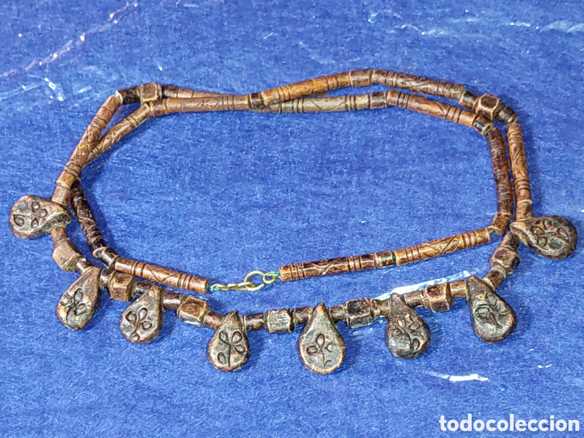 Joyeria: Collar de madera con tallado.Vintage. - Foto 5