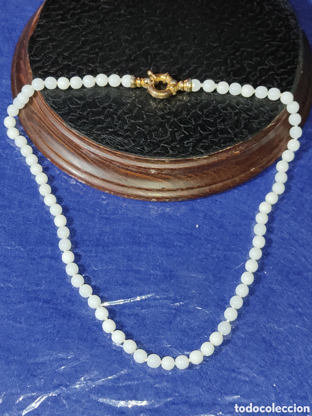 Joyeria: Collar de opalina blanca.Vintage. - Foto 2
