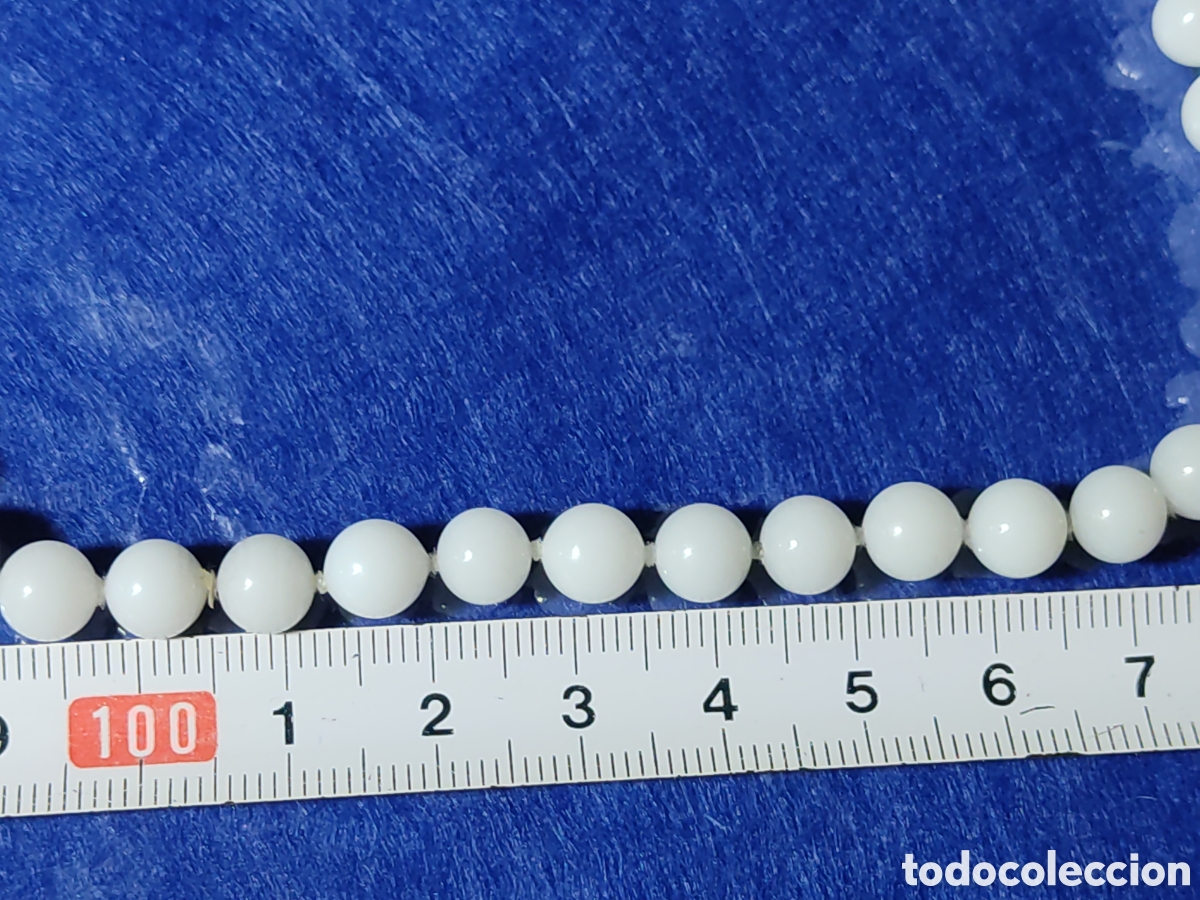 Joyeria: Collar de opalina blanca.Vintage. *X* - Foto 3