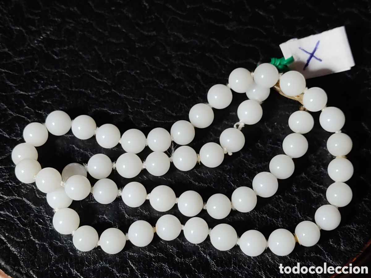Joyeria: Collar de opalina blanca.Vintage. *X* - Foto 4