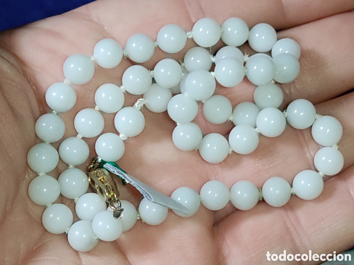 Joyeria: Collar de opalina blanca.Vintage. *X* - Foto 6