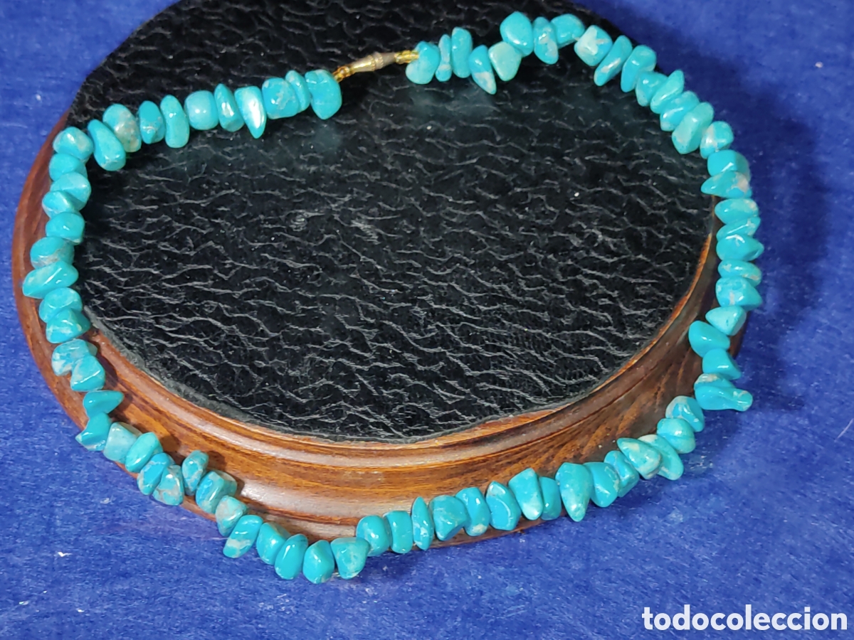 Joyeria: Collar de piedras turquesa.Vintage. - Foto 2