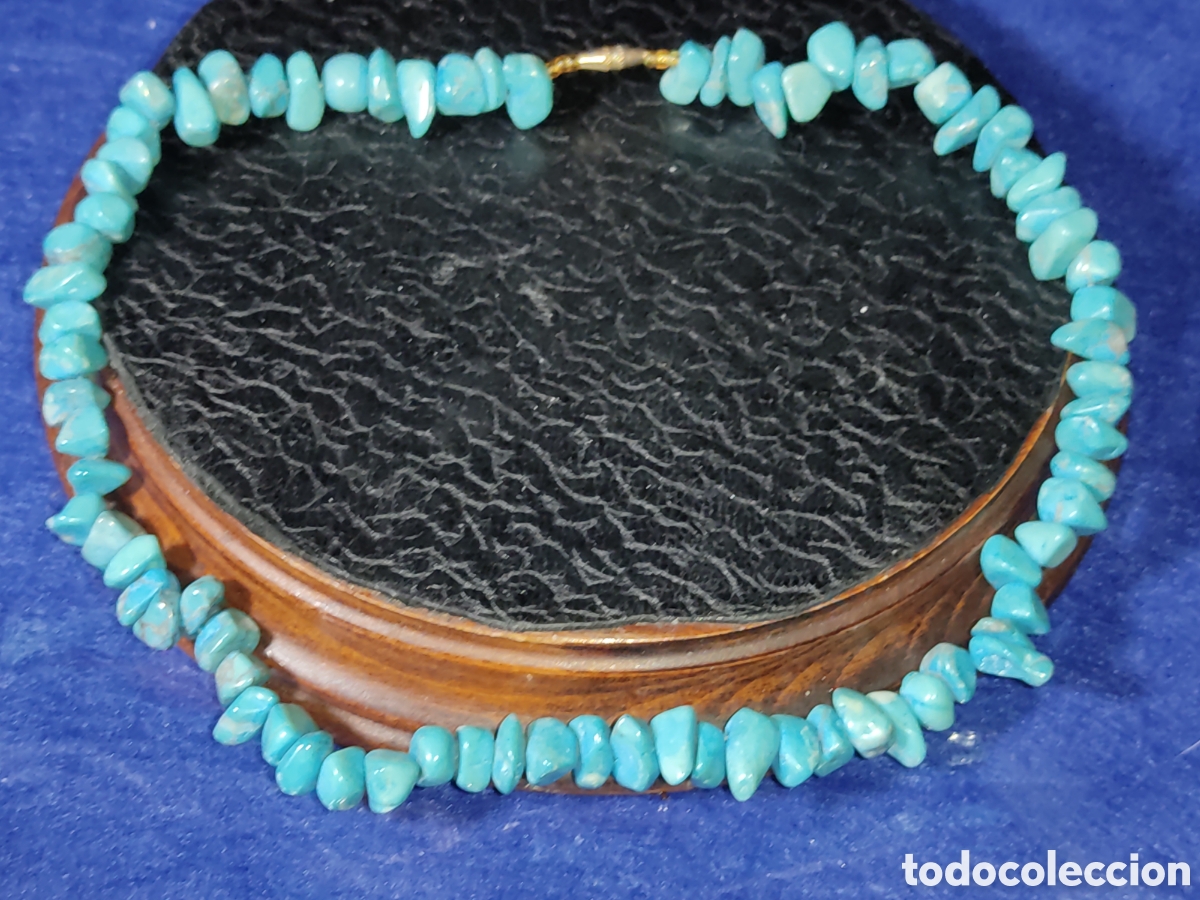 Joyeria: Collar de piedras turquesa.Vintage. - Foto 1