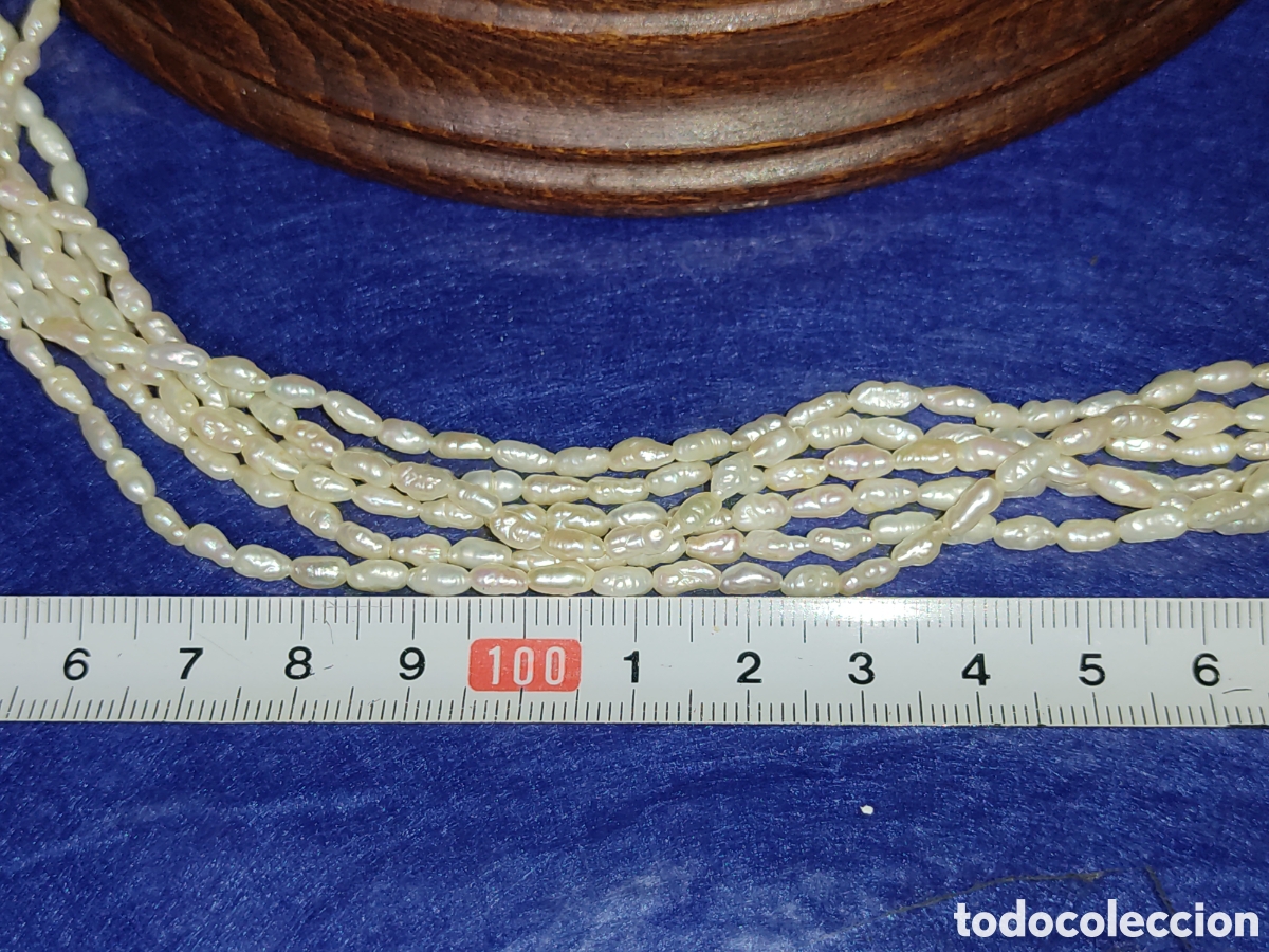 Joyeria: Collar perlas de r&iacute;o 6 hilos.Vintage. - Foto 2