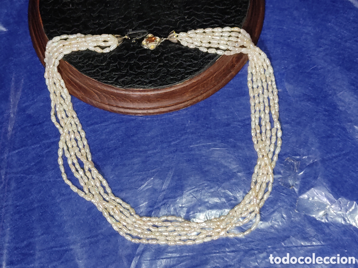 Joyeria: Collar perlas de r&iacute;o 6 hilos.Vintage. - Foto 4