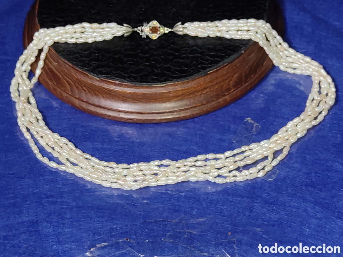 Joyeria: Collar perlas de r&iacute;o 6 hilos.Vintage. - Foto 1