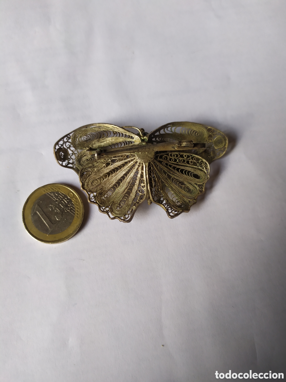 Joyeria: Mariposa broche de filigrana de plata. - Foto 3