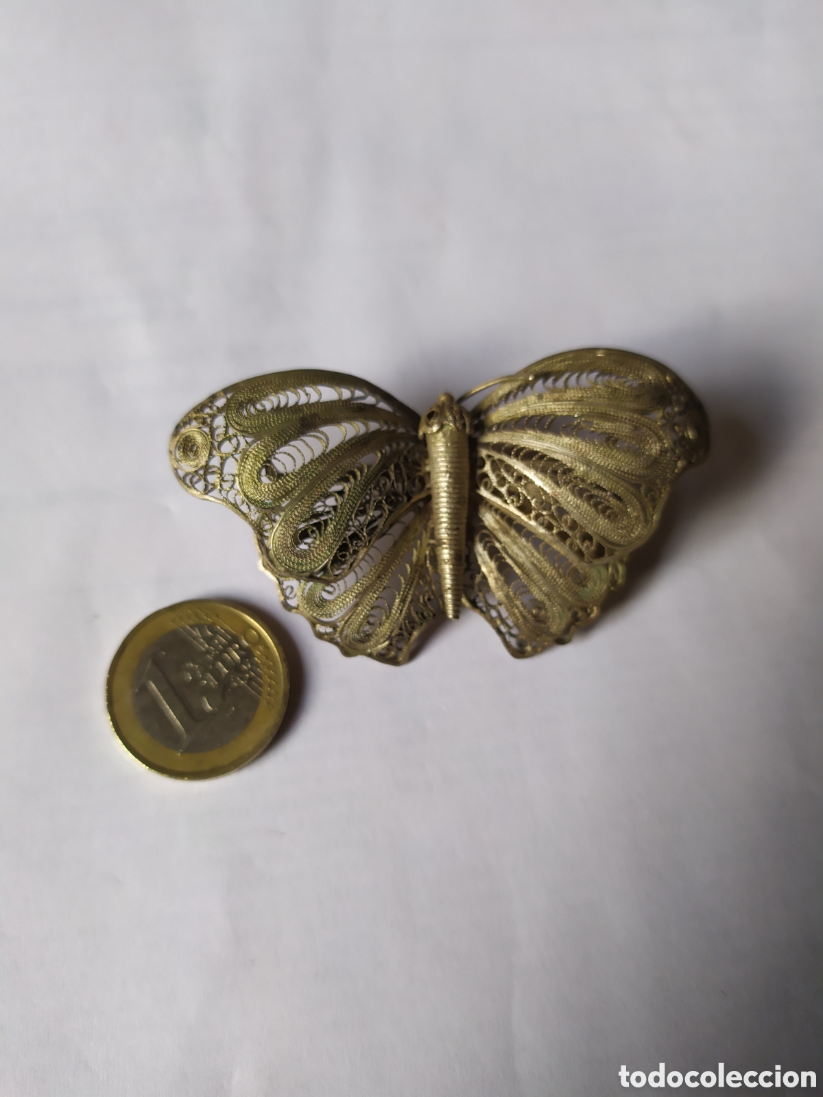 Joyeria: Mariposa broche de filigrana de plata. - Foto 4