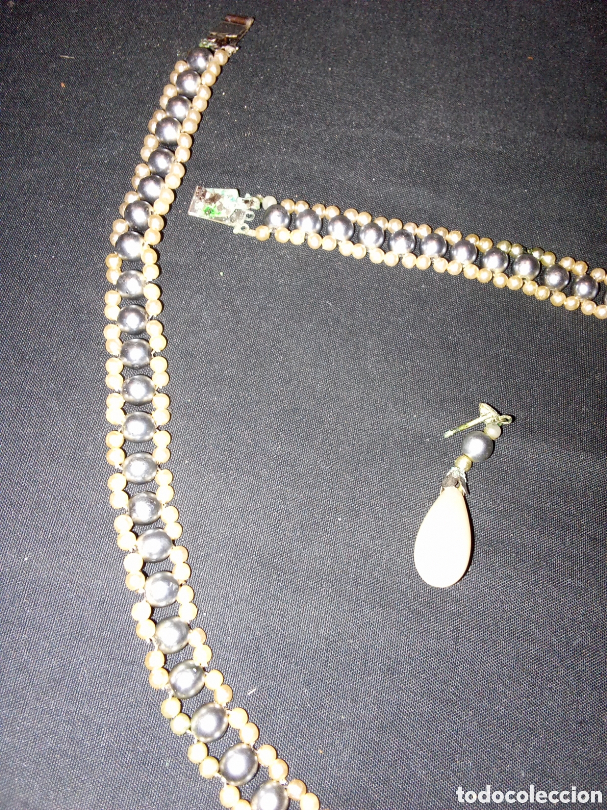 Joyeria: JUEGO ANTIGUO DE COLLAR PULSERA Y PENDIENTES - Foto 2