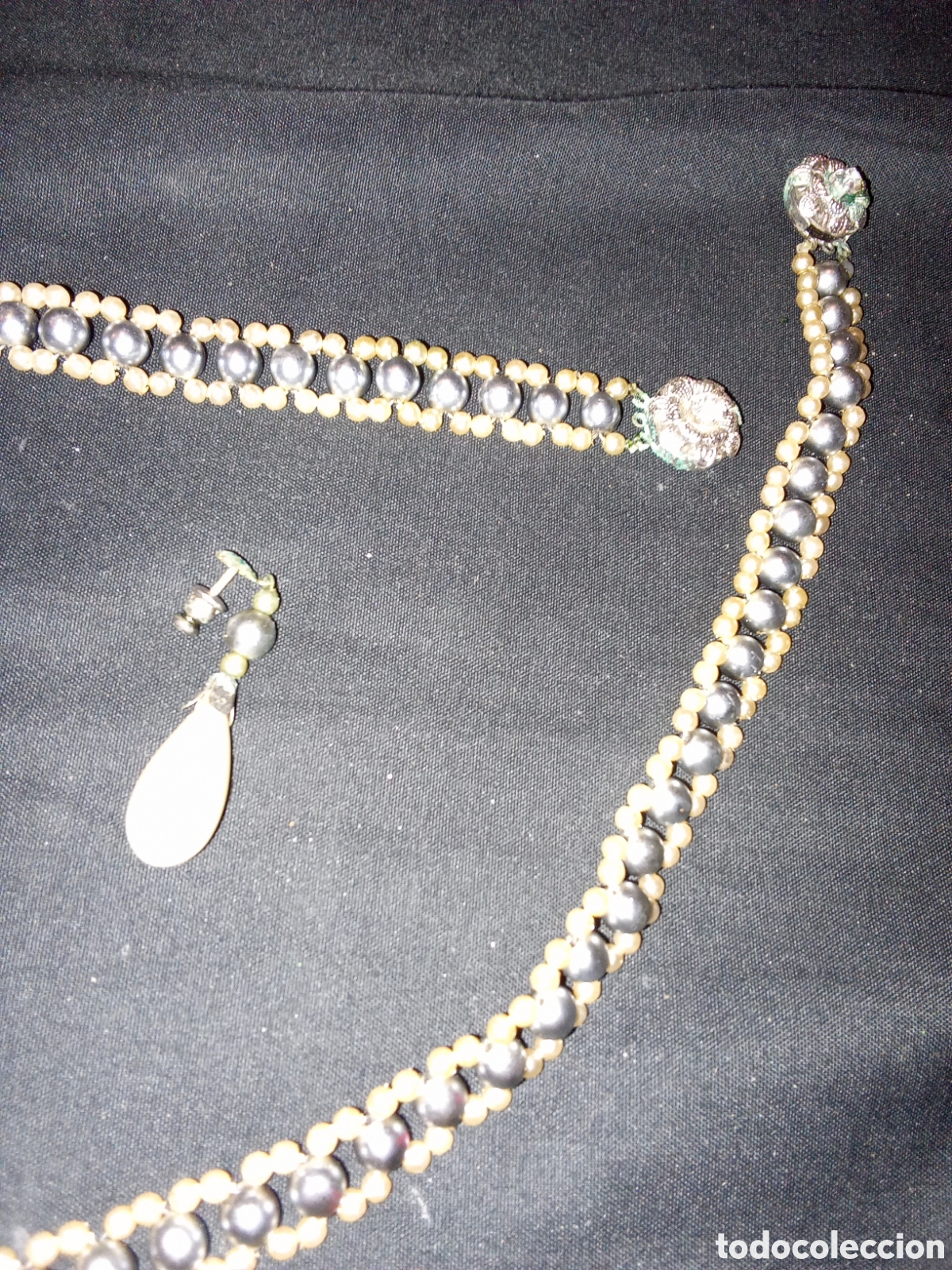 Joyeria: JUEGO ANTIGUO DE COLLAR PULSERA Y PENDIENTES - Foto 4