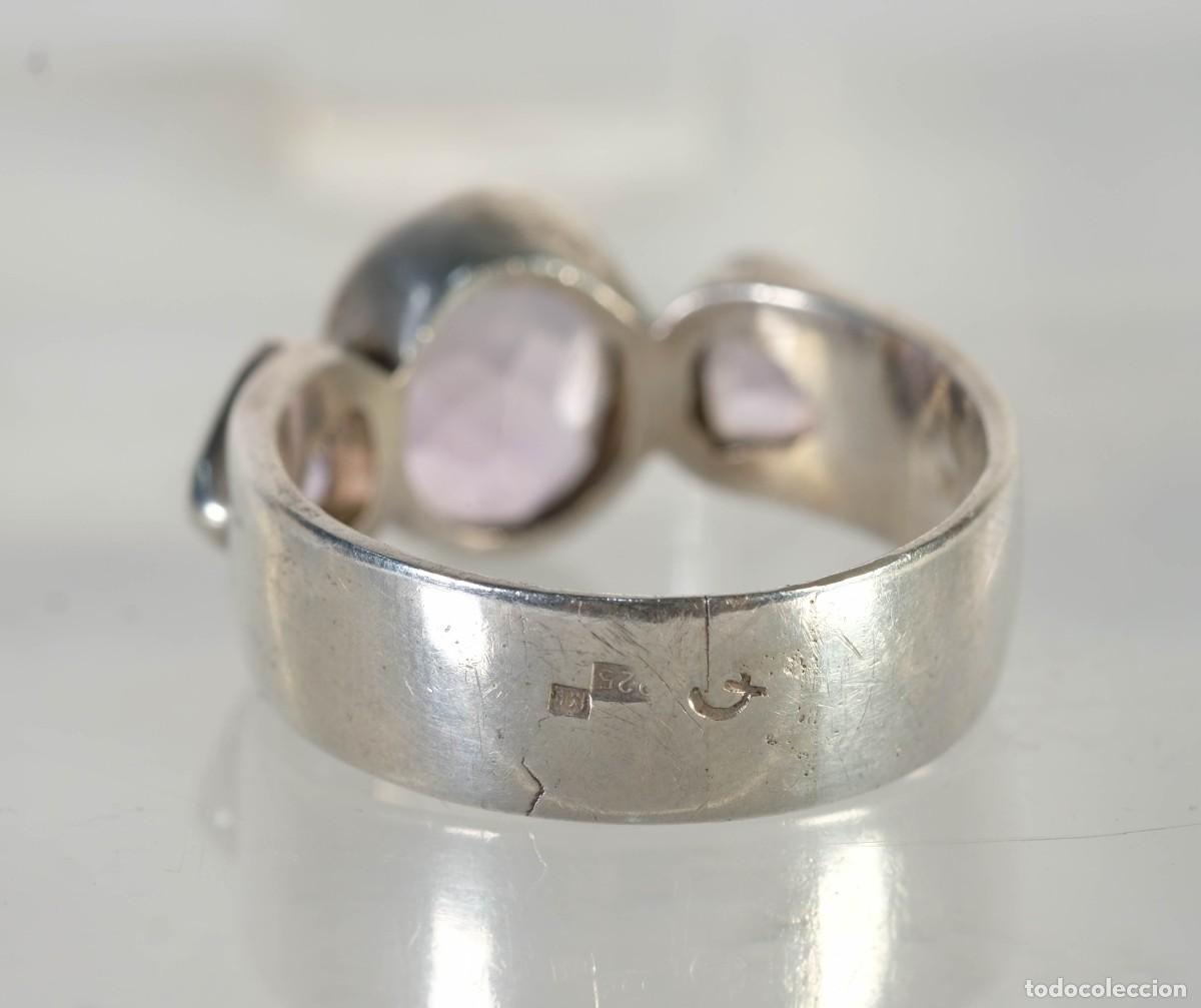 Joyeria: Anillo en plata 925 con amatista/cristal - Foto 4