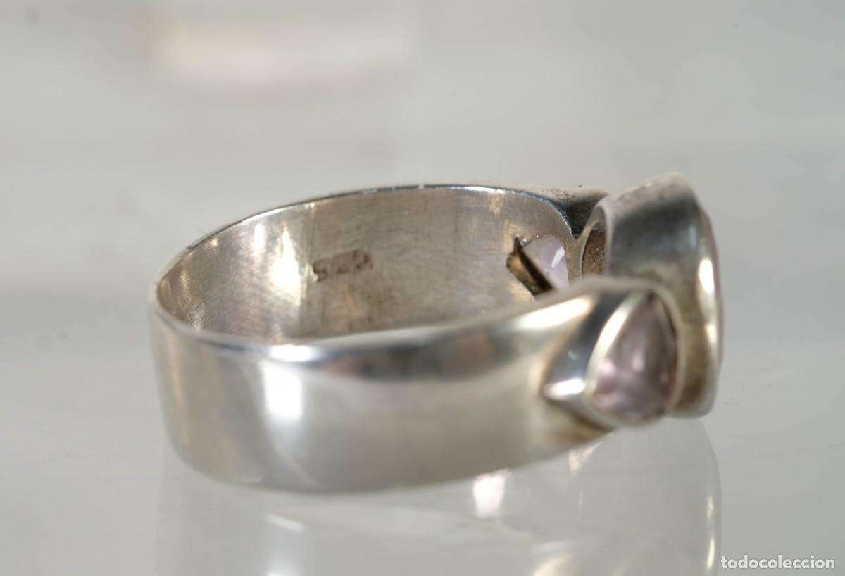 Joyeria: Anillo en plata 925 con amatista/cristal - Foto 5