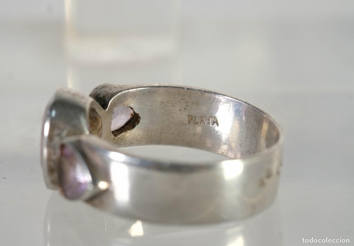 Joyeria: Anillo en plata 925 con amatista/cristal - Foto 6