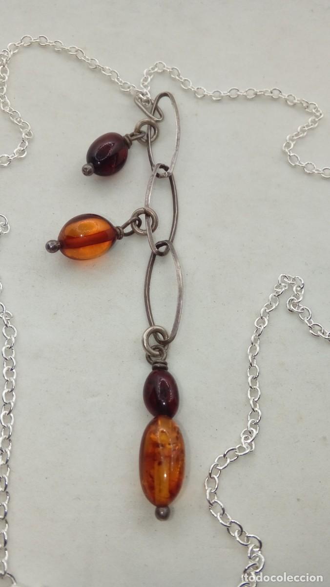 Joyeria: COLGANTE DE PLATA Y AMBAR - Foto 1