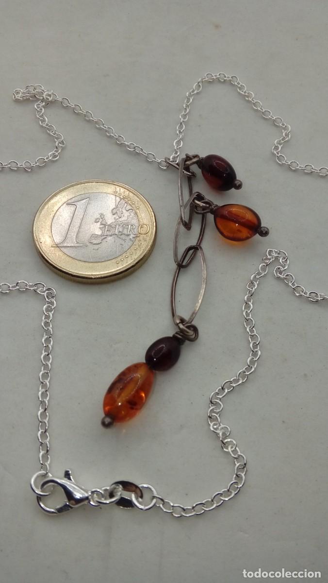 Joyeria: COLGANTE DE PLATA Y AMBAR - Foto 2