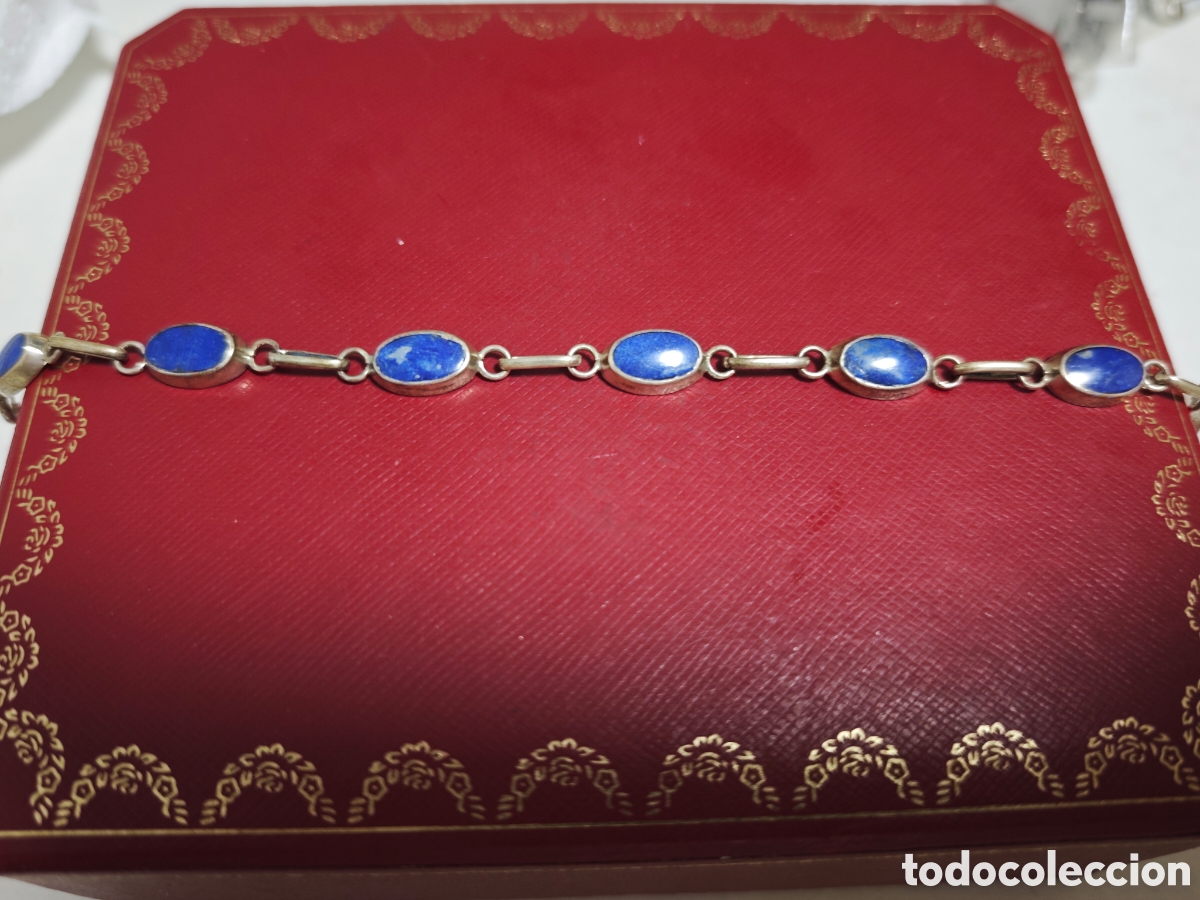 Joyeria: Pulsera de plata de ley y lapiszuli la natural - Foto 2