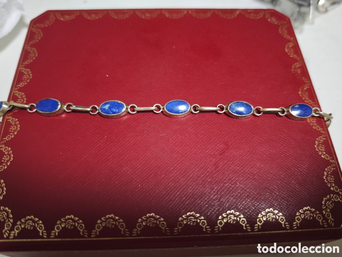 Joyeria: Pulsera de plata de ley y lapiszuli la natural - Foto 4