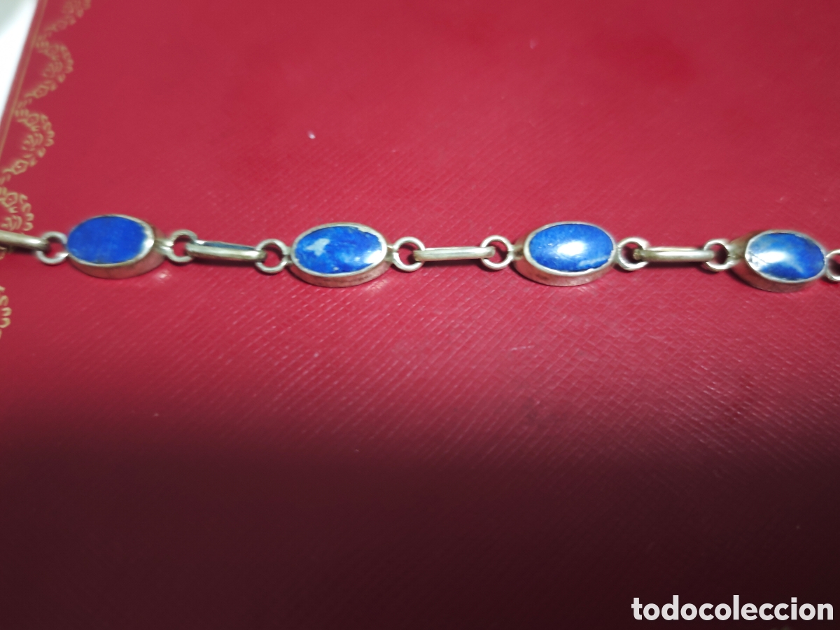 Joyeria: Pulsera de plata de ley y lapiszuli la natural - Foto 6