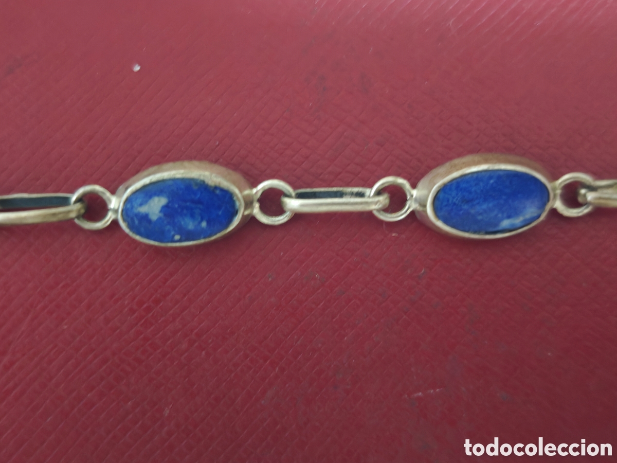 Joyeria: Pulsera de plata de ley y lapiszuli la natural - Foto 8
