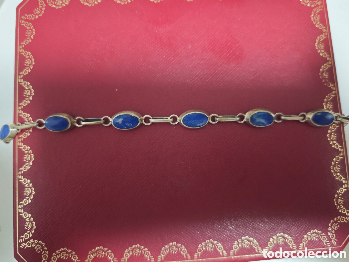 Joyeria: Pulsera de plata de ley y lapiszuli la natural - Foto 9