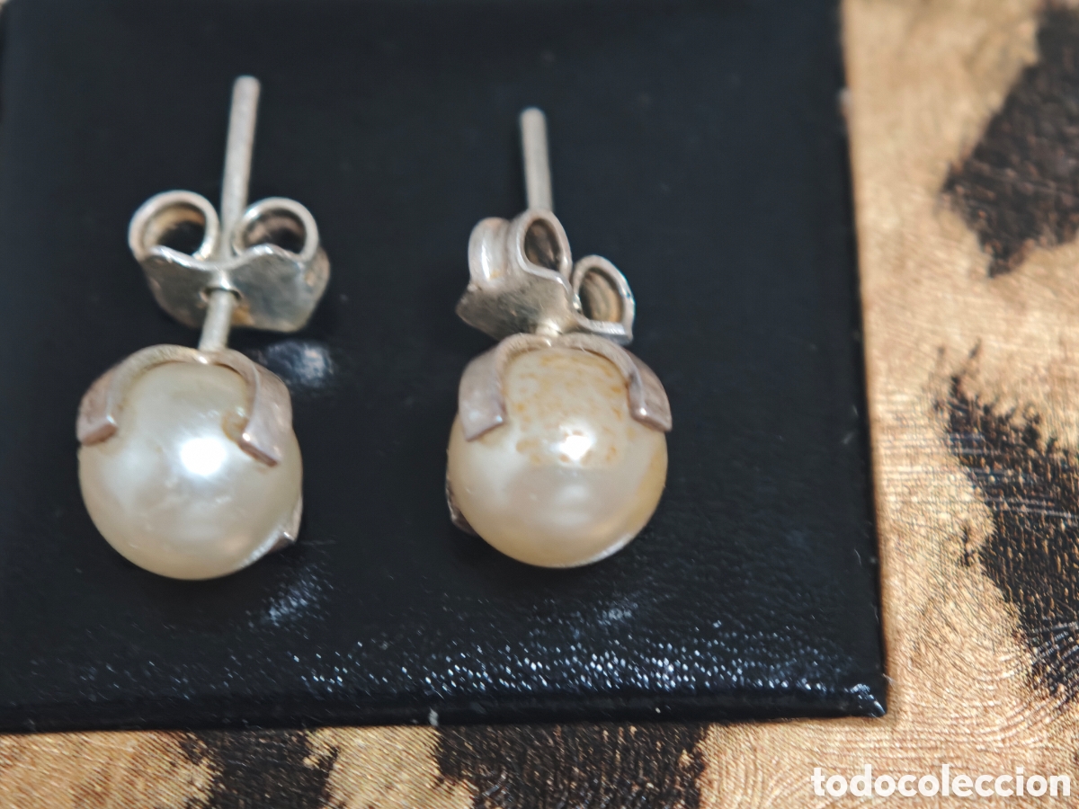 Joyeria: Pendientes de plata de ley y perlas - Foto 2
