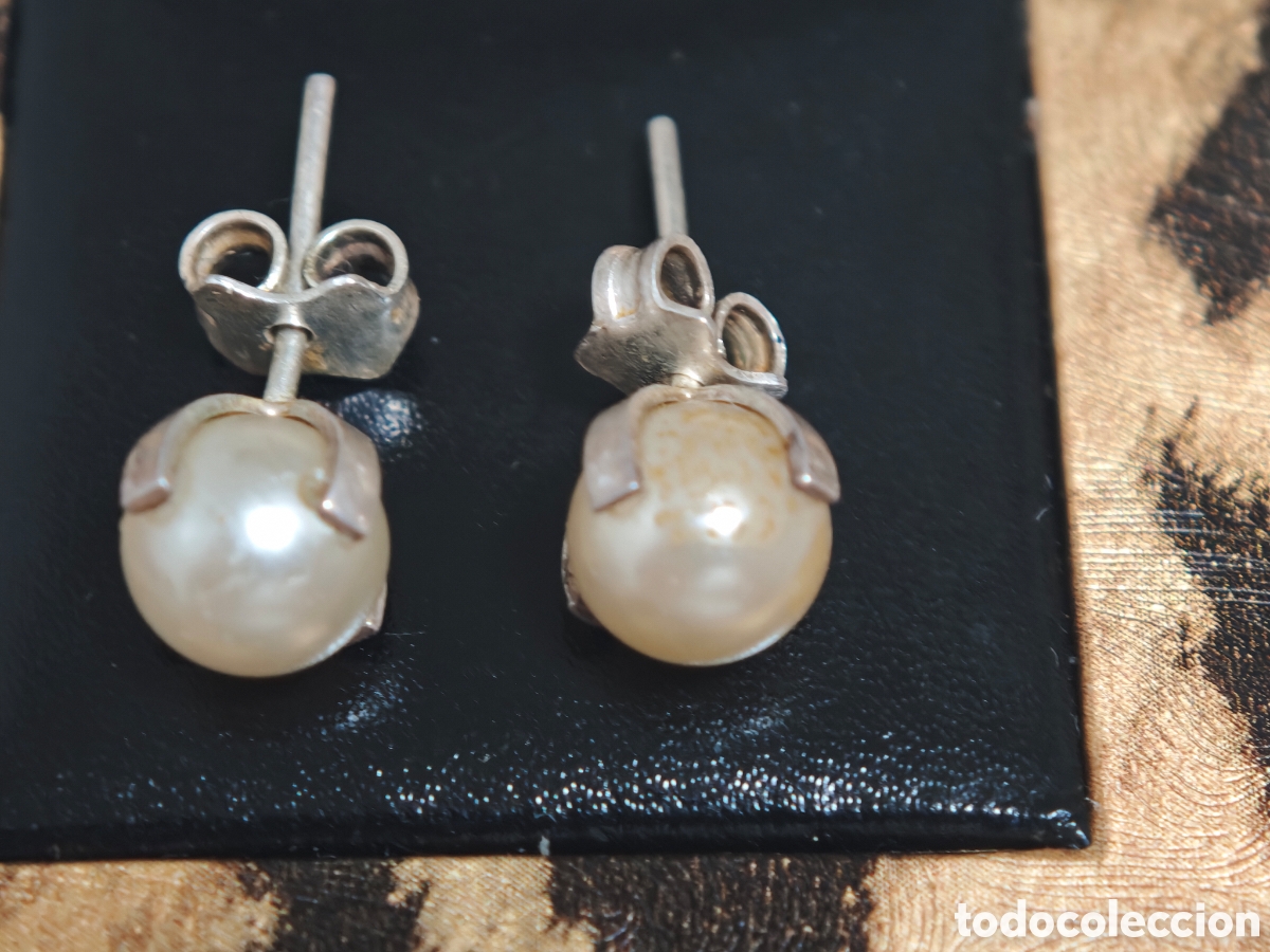 Joyeria: Pendientes de plata de ley y perlas - Foto 3