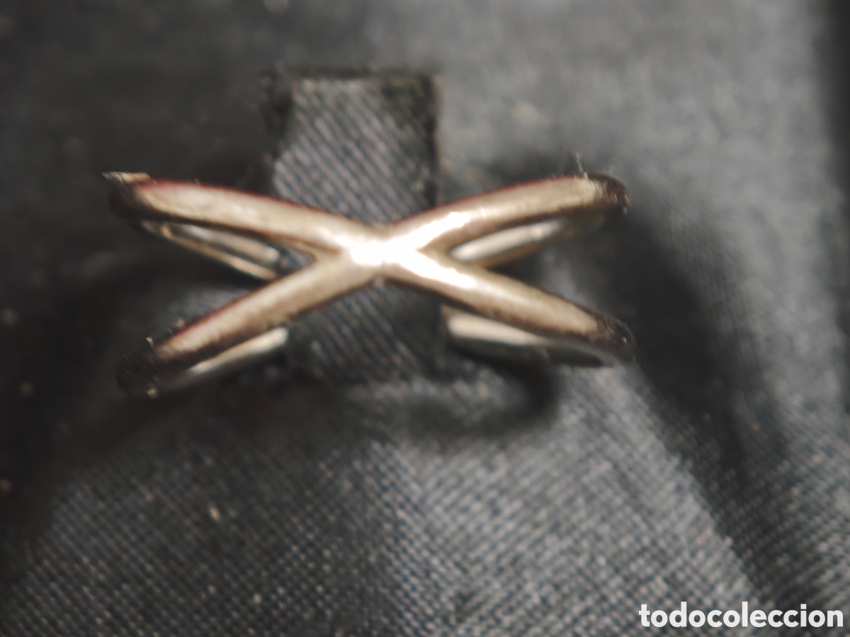 Joyeria: Anillo de plata de ley cruzado - Foto 2