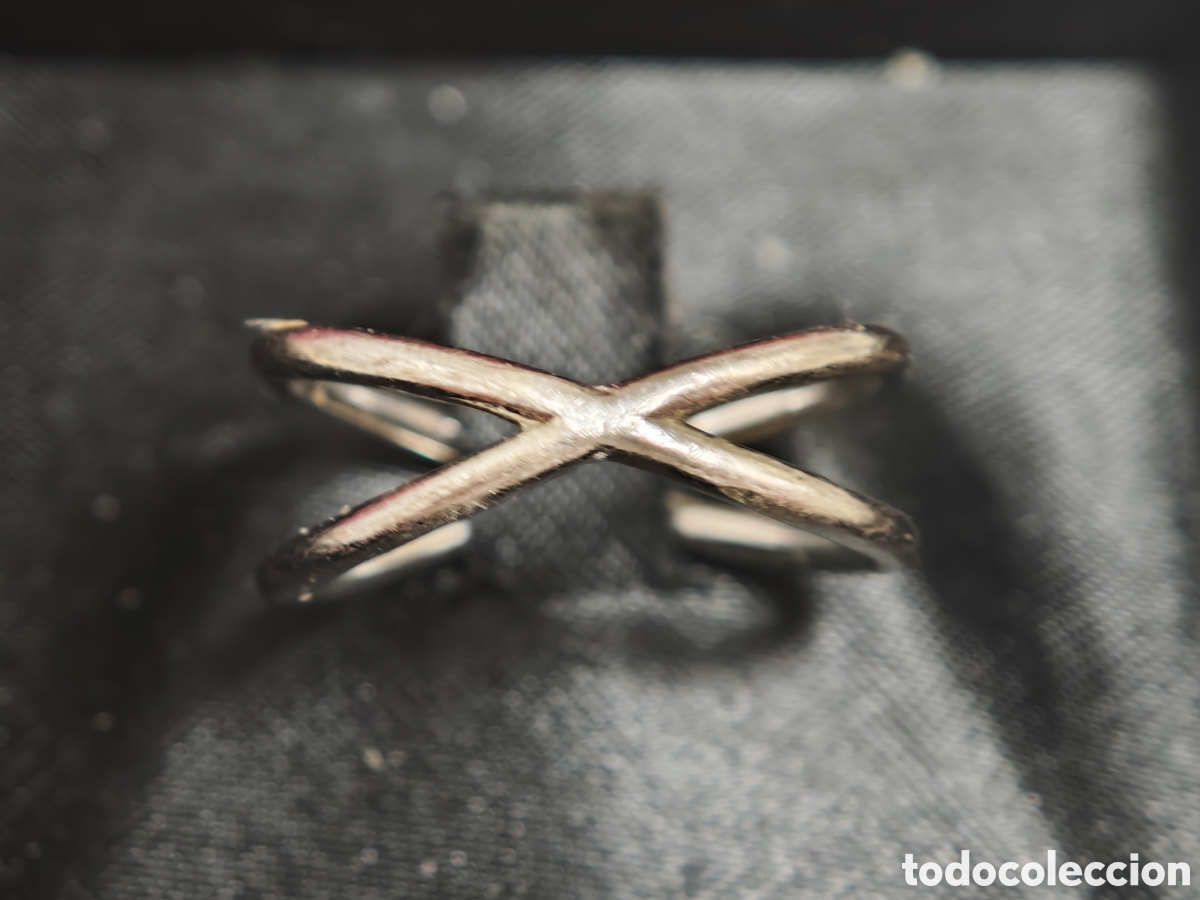 Joyeria: Anillo de plata de ley cruzado - Foto 3